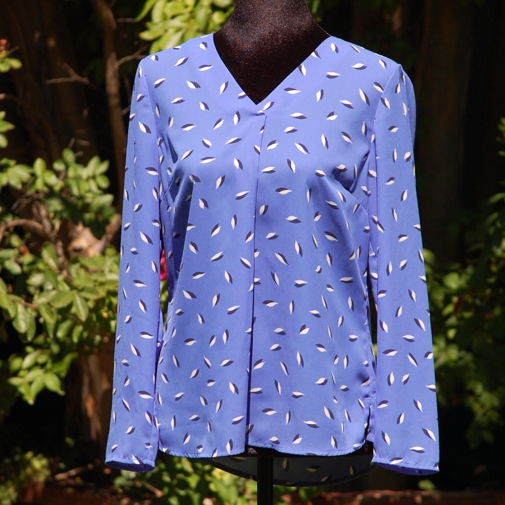 Blue Talbots Petites Top